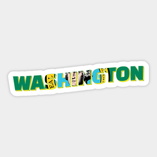 Washington State vintage style retro souvenir Sticker